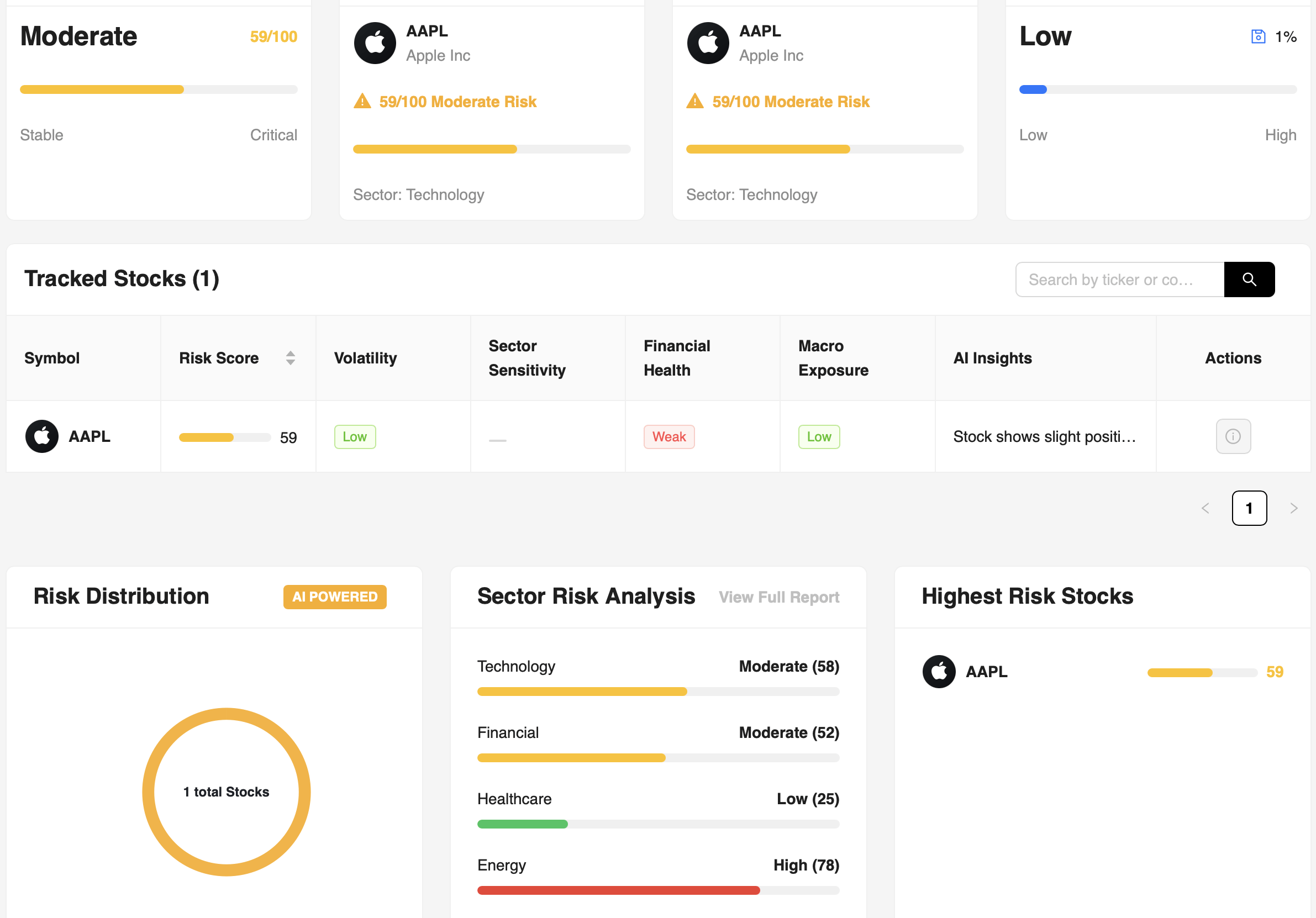 FinRiskAI app screenshot 1